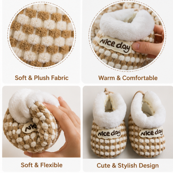 OLY BABY Booties for Newborn Baby Boys & Girls | Warm Winter Infant Booties