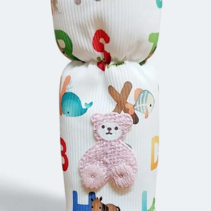 Oly Baby Bottle Cover for Wide Neck 240ml Feeding Bottles – Soft Plush Stretchable Baby Feeding Bottle Cover with Easy-to-Hold Strap (Multicolor)