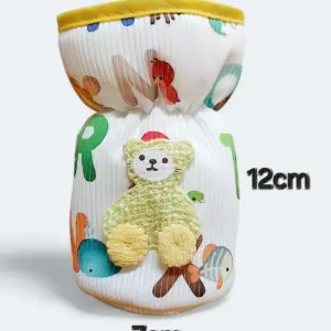 Oly Baby Bottle Cover for Wide Neck 240ml Feeding Bottles – Soft Plush Stretchable Baby Feeding Bottle Cover with Easy-to-Hold Strap (Multicolor)