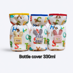 Oly Baby Soft Plush Bottle Cover for Wide Neck 330ml Baby Feeding Bottles – Stretchable, Washable & Easy Grip (Multicolor)