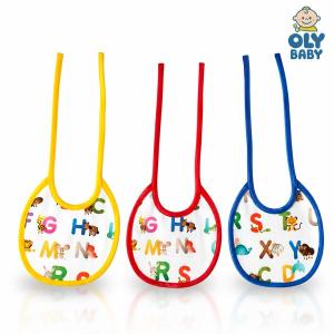 OLY BABY Newborn Baby Bibs Pack of 3 | Soft Cotton Feeding Bibs for Babies | Absorbent & Skin-Friendly