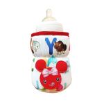 Oly Baby Bottle Cover for Wide Neck Feeding Bottles (125ml) – Soft Plush Stretchable Baby Feeding Bottle Cover with Easy-to-Hold Strap (Multicolor)